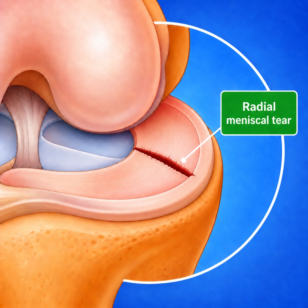 Radial meniscal tear