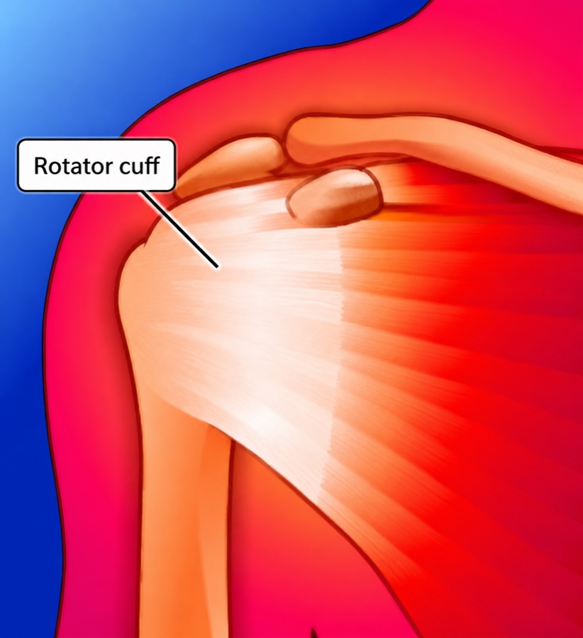 Rotator cuff anatomy illustration